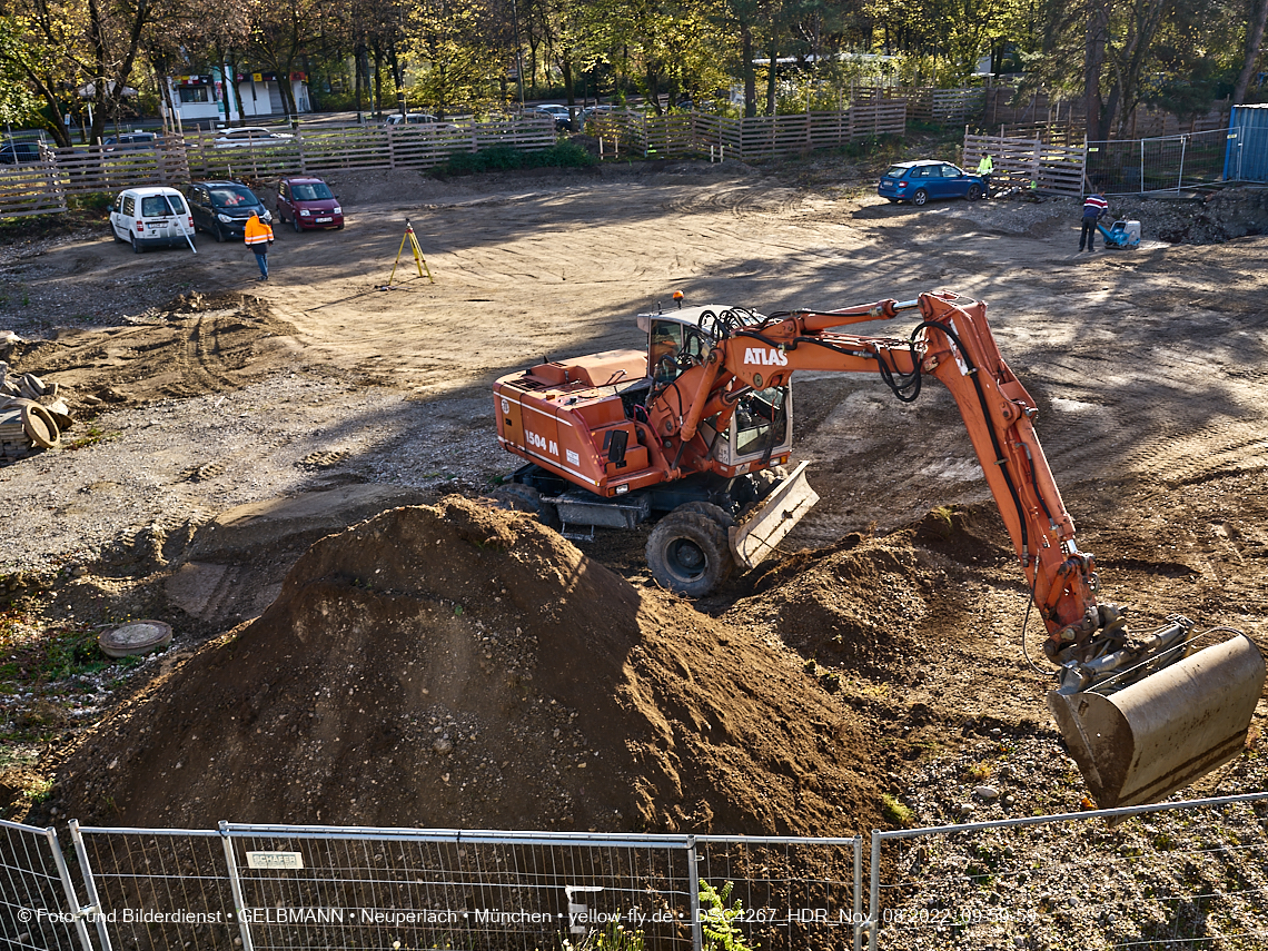08.11.2022 - Baustelle an der Quiddestraße Haus für Kinder in Neuperlach
